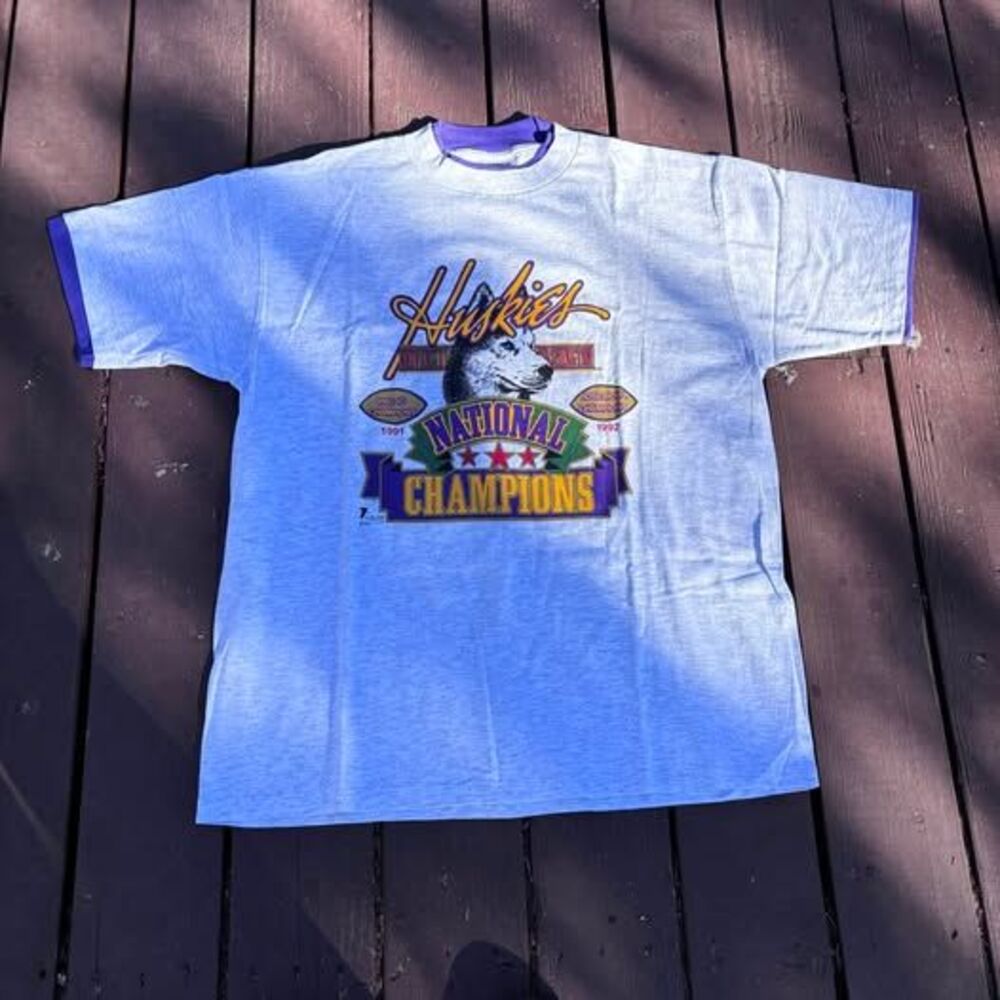 VTG Washington Huskies Rose Bowl 1991 1992 T Shirt USA Single Stitch Size XL